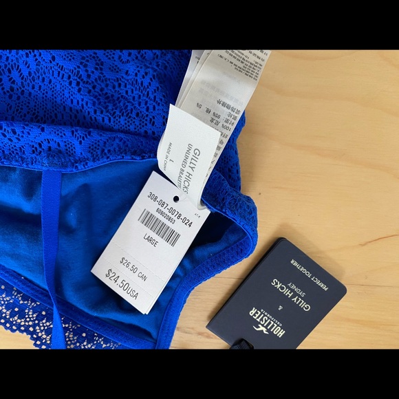 Gilly hicks blue unlined bralette size large - Picture 8 of 9
